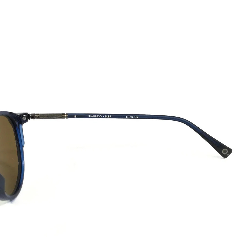 Etnia Barcelona Sunglasses FLAMINGO BLBR Blue Brown Frames with Brown Polarized